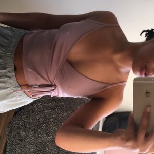 Pacsun muted pink wrap tank top